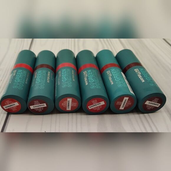 Maybelline Lipstick Collection Green EdItion Makeup 6 Pieces - Picture 3 of 5